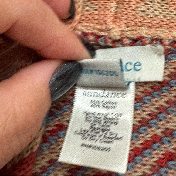 Sundance Epic Memories Aztec Wrap Red Blue Tan Size S/M One Size Cotton Blend - Picture 14 of 14